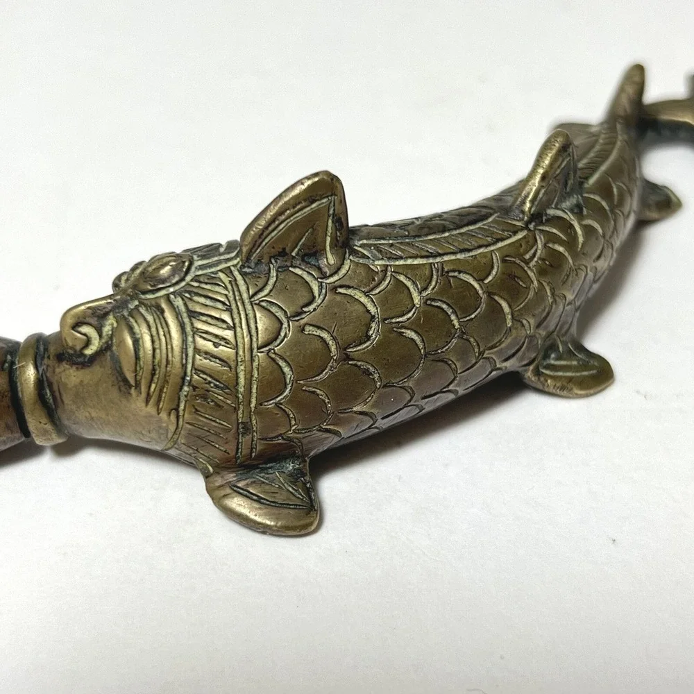Antique Brass Fish‎ Surma Dani Eyeliner Vintage Old Rare Collectible